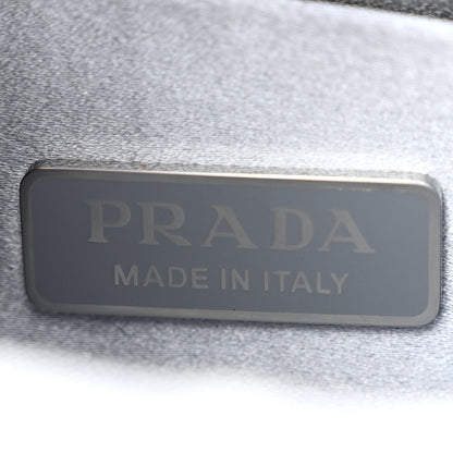 Prada Satin Crystal Cleo Adjustable Strap Shoulder Bag Celeste 6 of 9