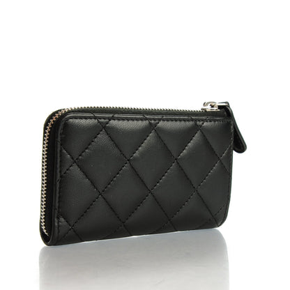 Chanel Lambskin Quilted Key Holder Case Black 3 of 7