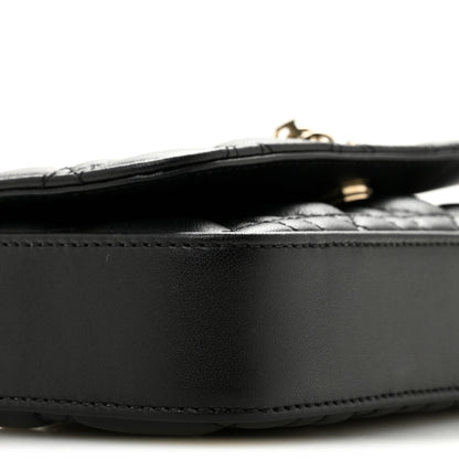 Christian Dior Lambskin Cannage Dior Talk Phone Pouch  Black 9 of 10