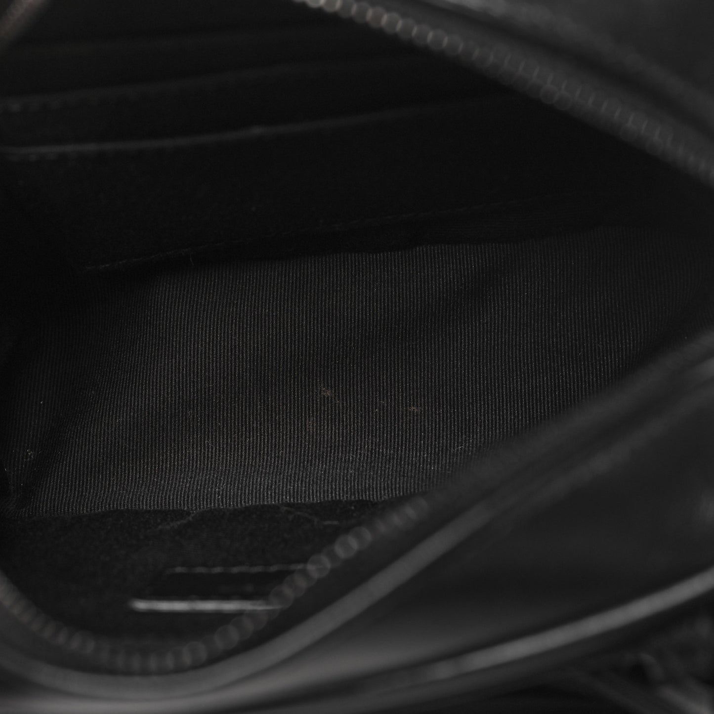 Calfskin Matelasse Monogram Lou Belt Bag Black