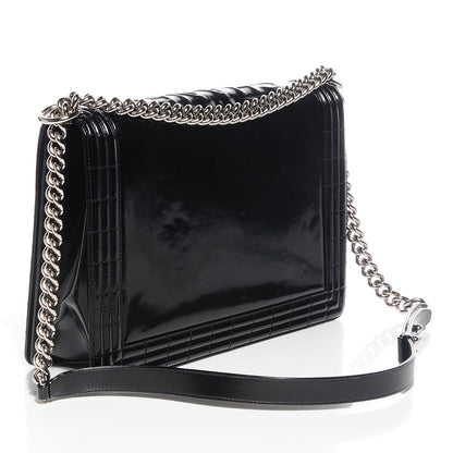 Chanel Glazed Calfskin Large Boy Flap Black 3 of 8