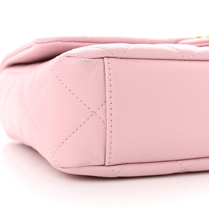 Chanel Caviar Quilted Chain Flap Light Pink 9 of 11
