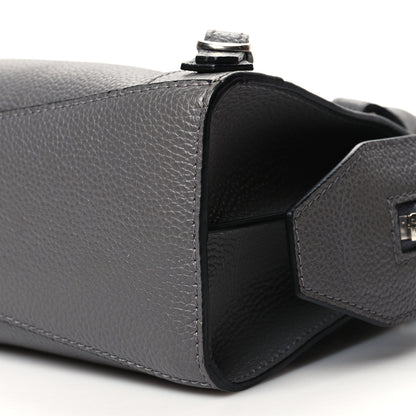 Balenciaga Grained Calfskin Neo Classic Silver Hardware Mini City Dark Grey 9 of 9