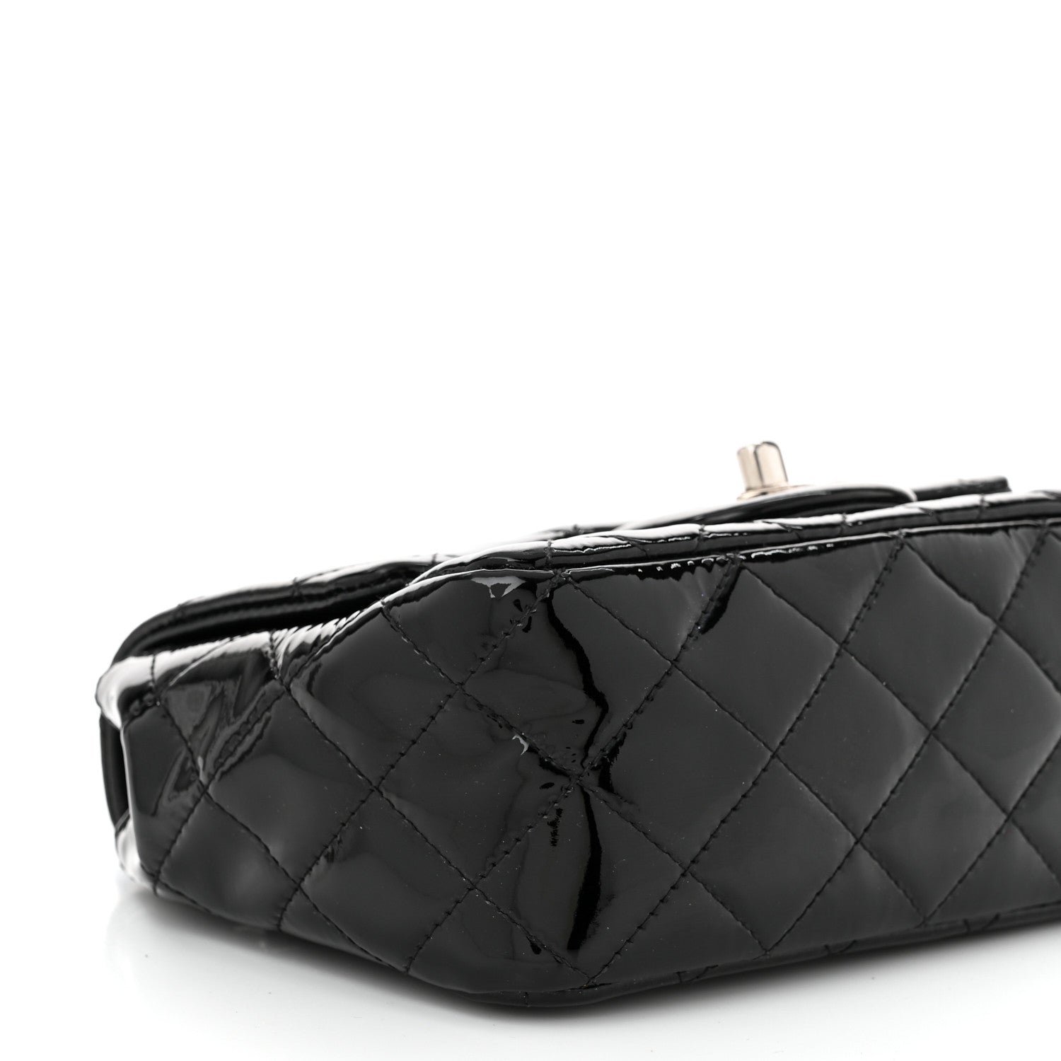 Chanel Patent Calfskin Quilted Mini Square Flap Black 9 of 10