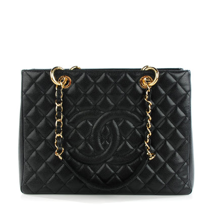 Chanel Caviar Quilted Grand Shopping Tote GST Black 1 of 8