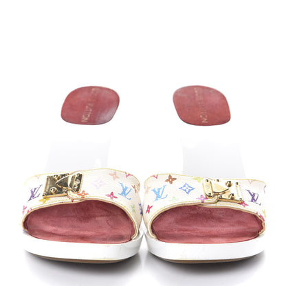 Louis Vuitton Monogram Multicolor Sandal Mule 38.5 White 2 of 7