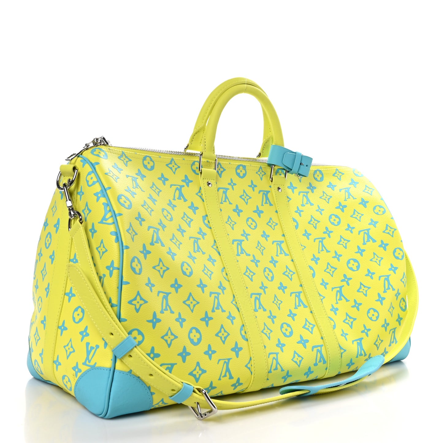 Monogram Playground Keepall Bandouliere 50 Lime