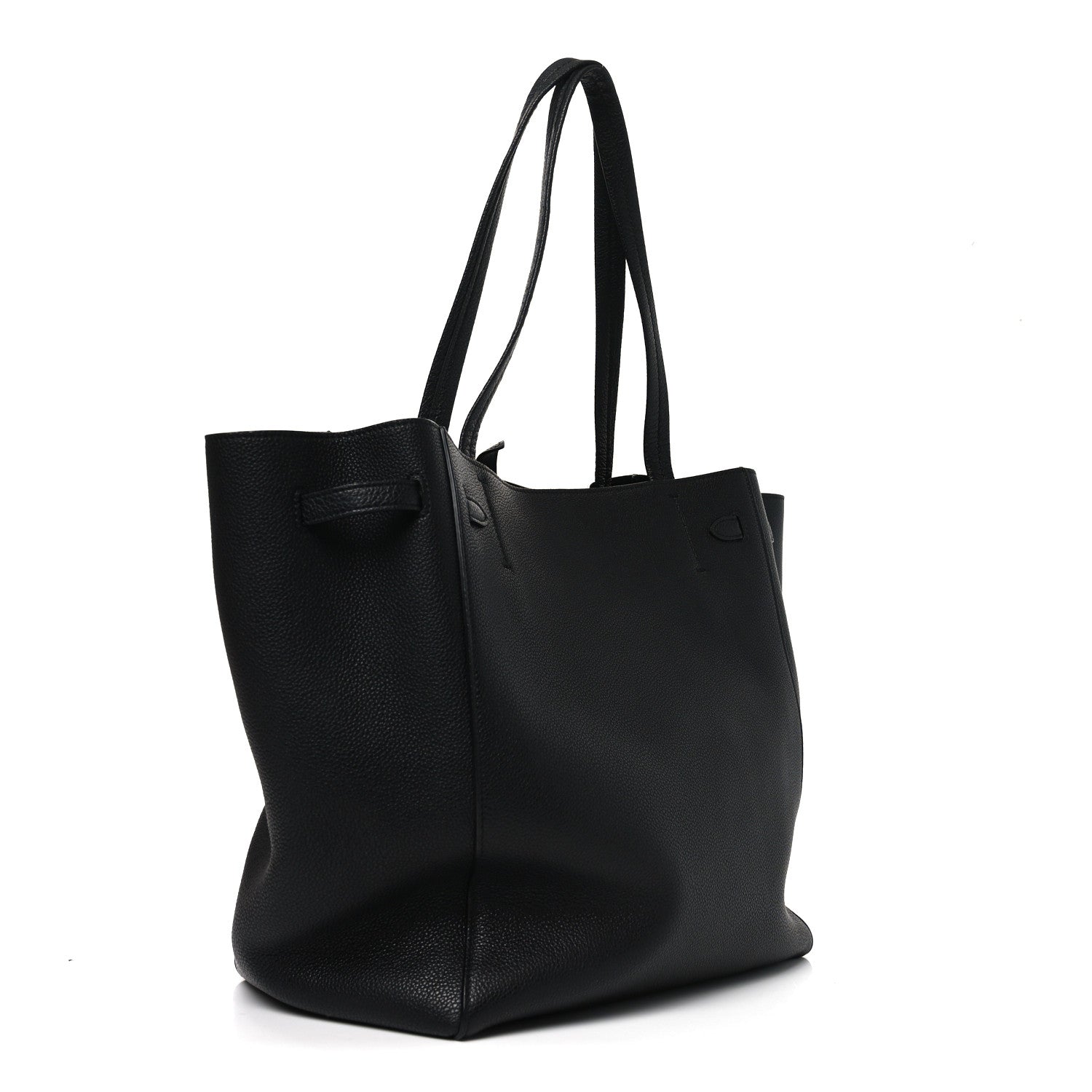 Celine Soft Grained Calfskin Small Belt Cabas Phantom Black 3 of 9