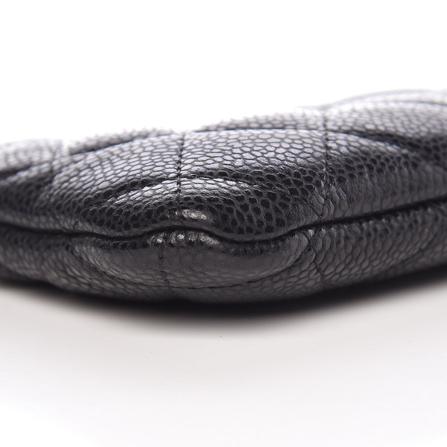 Caviar Quilted Small Cosmetic Case Black