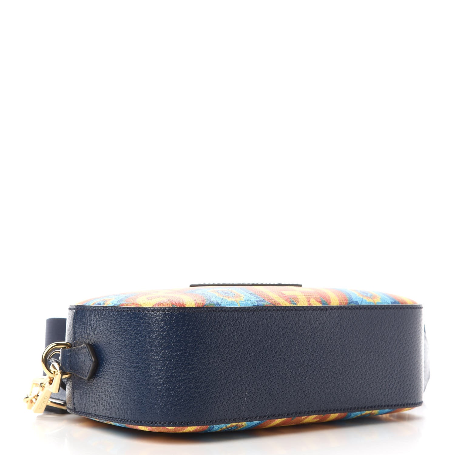 Gucci GG Supreme Kaleidoscope Calfskin Script Logo Gucci 100 Camera Bag Blue Orange Multicolor Blue Agata 4 of 9