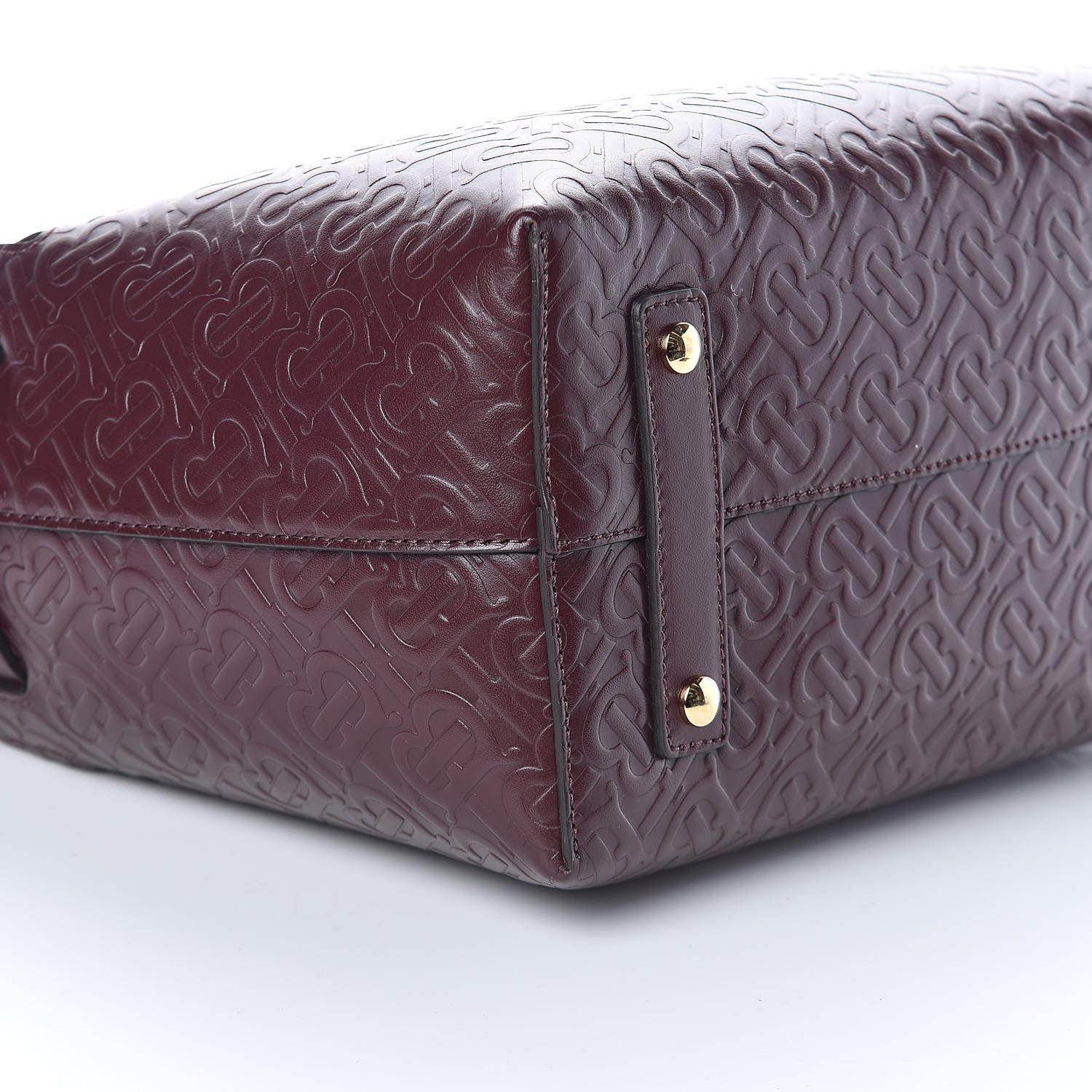 Burberry Calfskin Embossed Monogram Small Belt Bag Oxblood 9 of 10