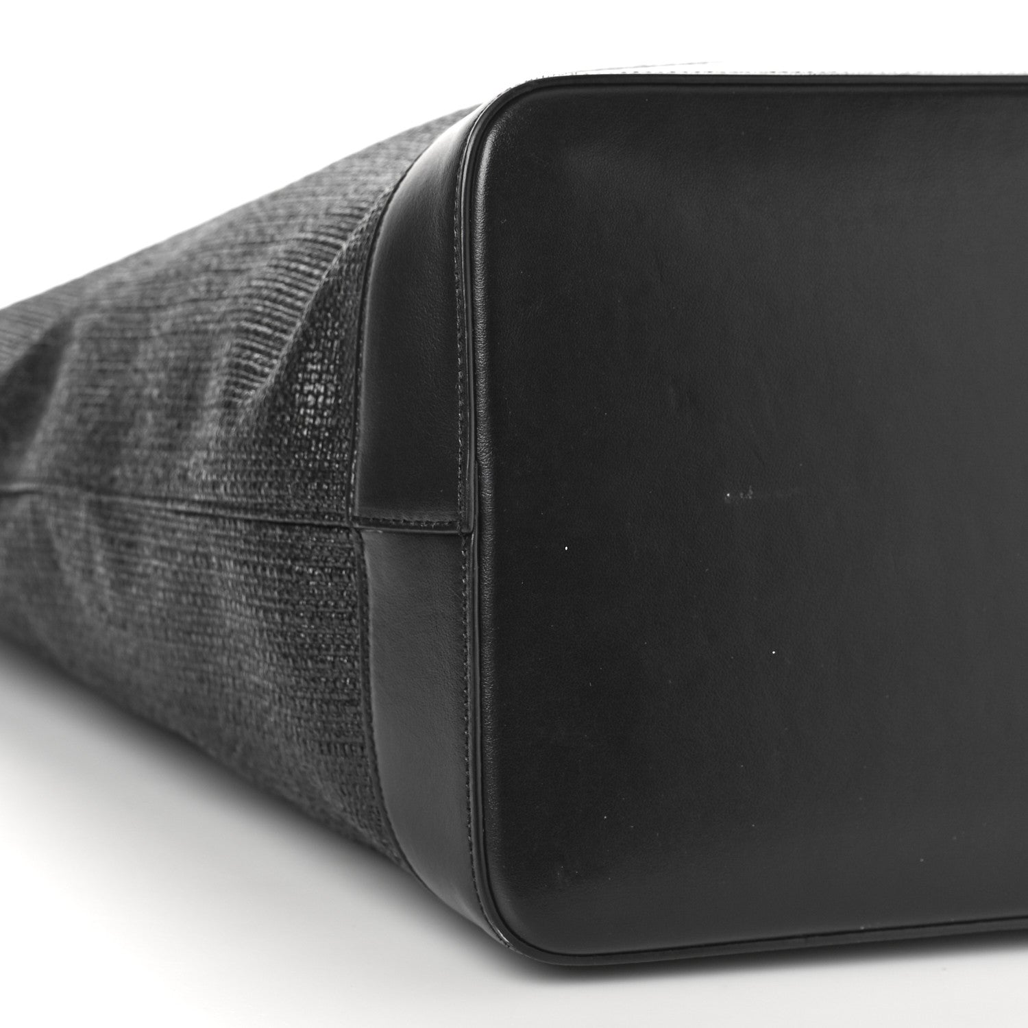 Saint Laurent Linen Canvas Teddy Shopping Bag Black 10 of 11