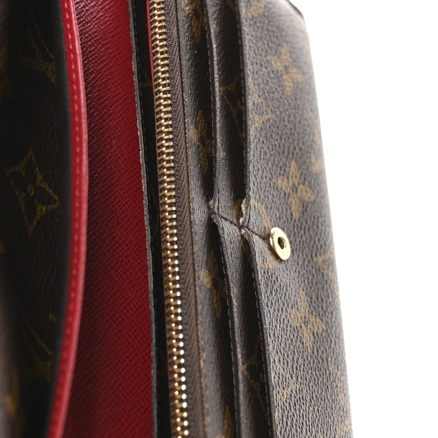Louis Vuitton Monogram Emilie Wallet Red 10 of 11