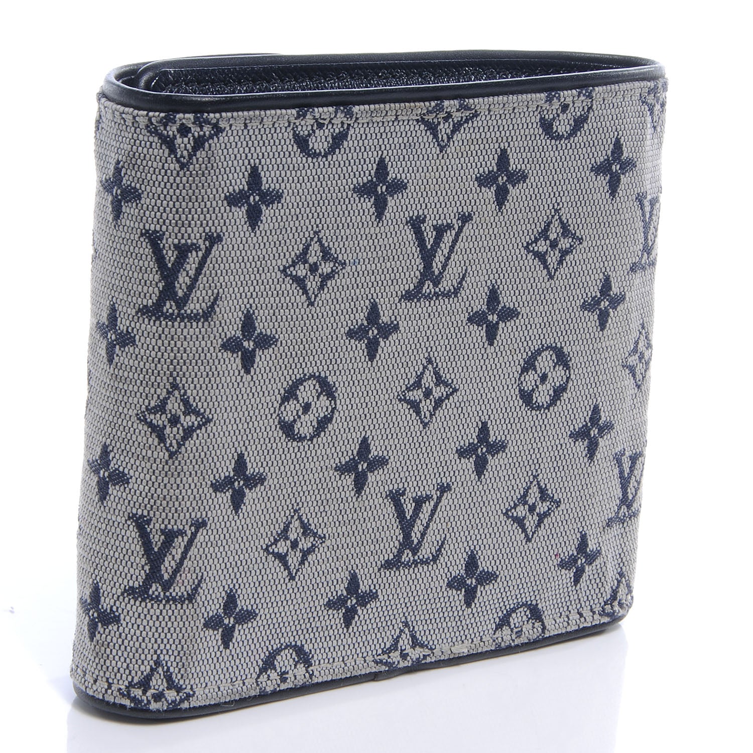 Louis Vuitton Mini Monogram Compact Wallet Blue 3 of 7