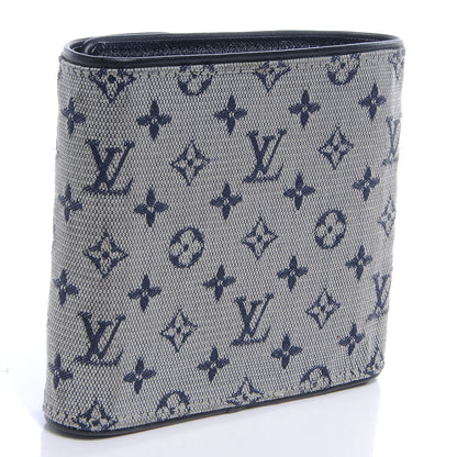 Louis Vuitton Mini Monogram Compact Wallet Blue 3 of 7