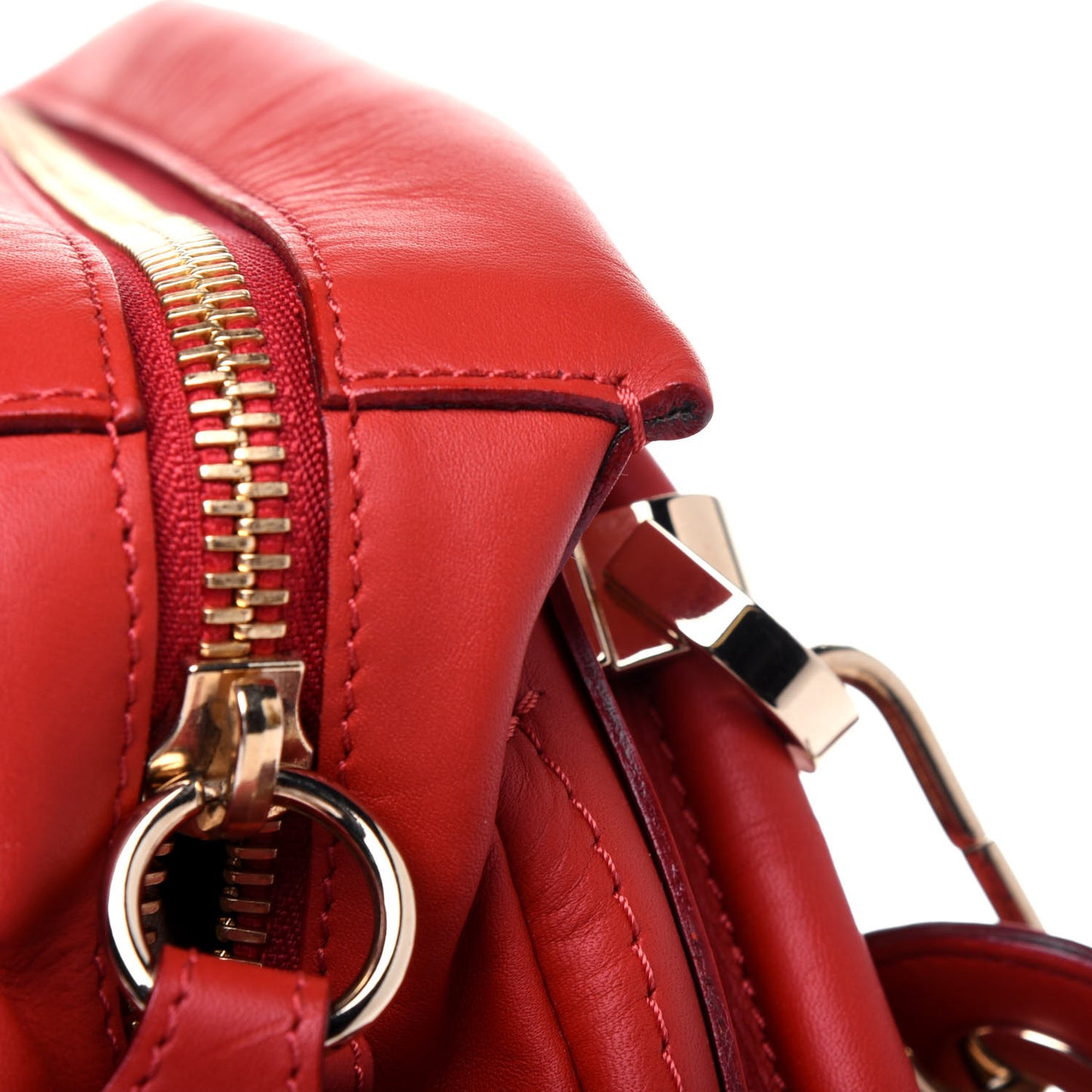 Calfskin Medium Paraty Metal Bar Trim Red