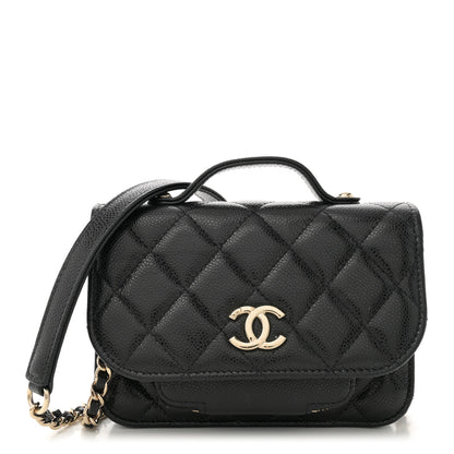 Chanel Caviar Quilted Business Affinity Clutch With Chain Black 1 of 11