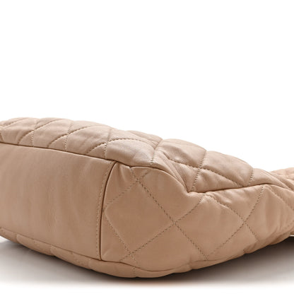 Chanel Lambskin Quilted Large CC Funky Town Hobo Beige 10 of 14