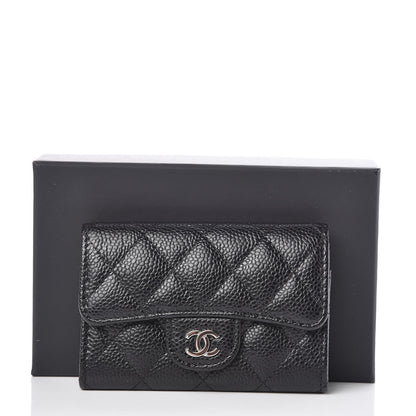 Chanel Caviar Quilted Flap Card Holder Black 9 of 9