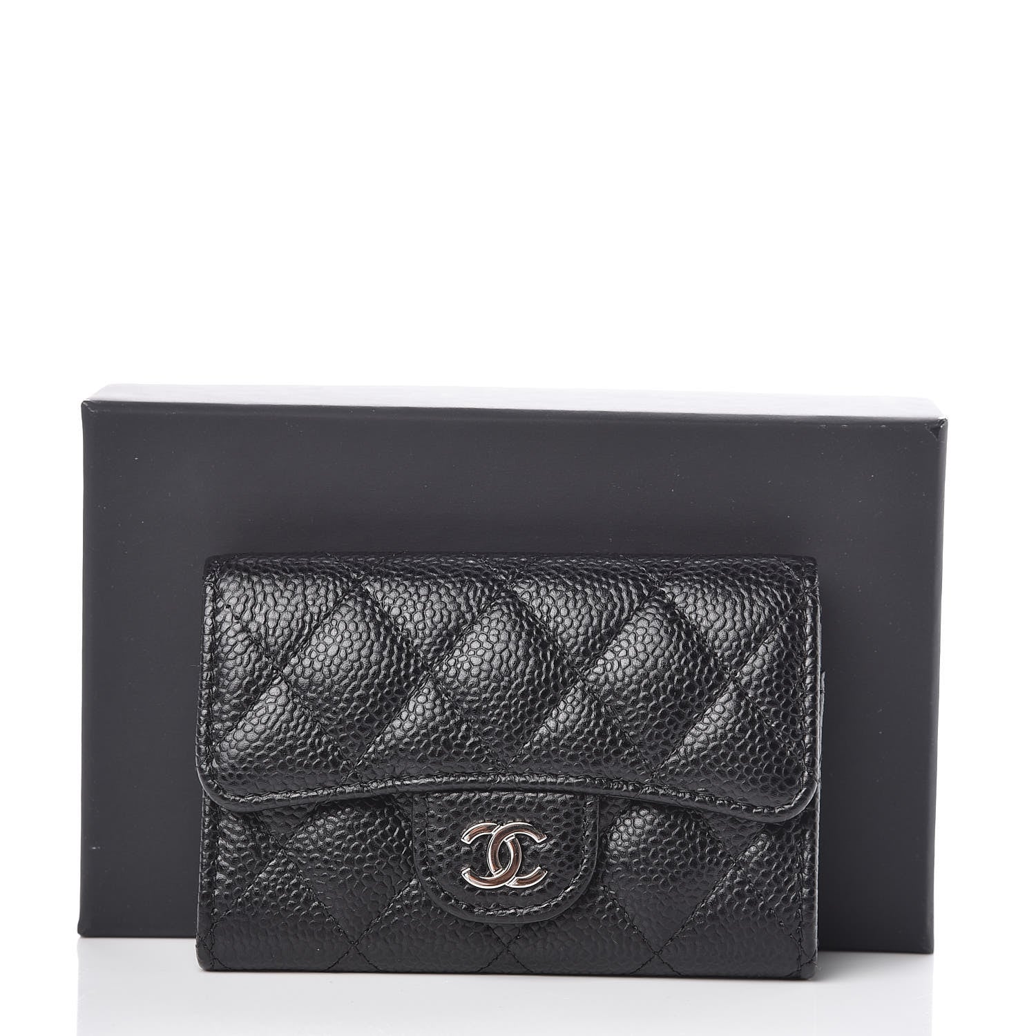 Chanel Caviar Quilted Flap Card Holder Black 9 of 9