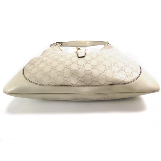 Gucci Guccissima Medium Jackie O Bouvier Hobo Off White 4 of 11
