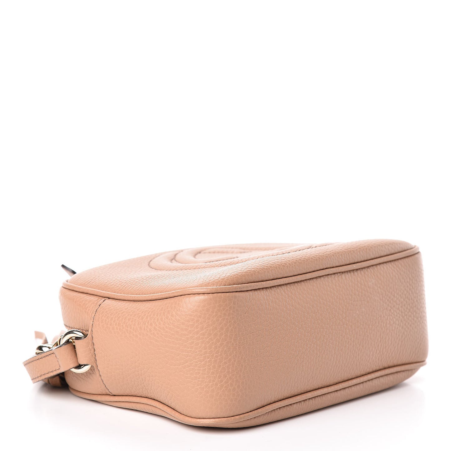 Pebbled Calfskin Small Soho Disco Bag Rose Beige