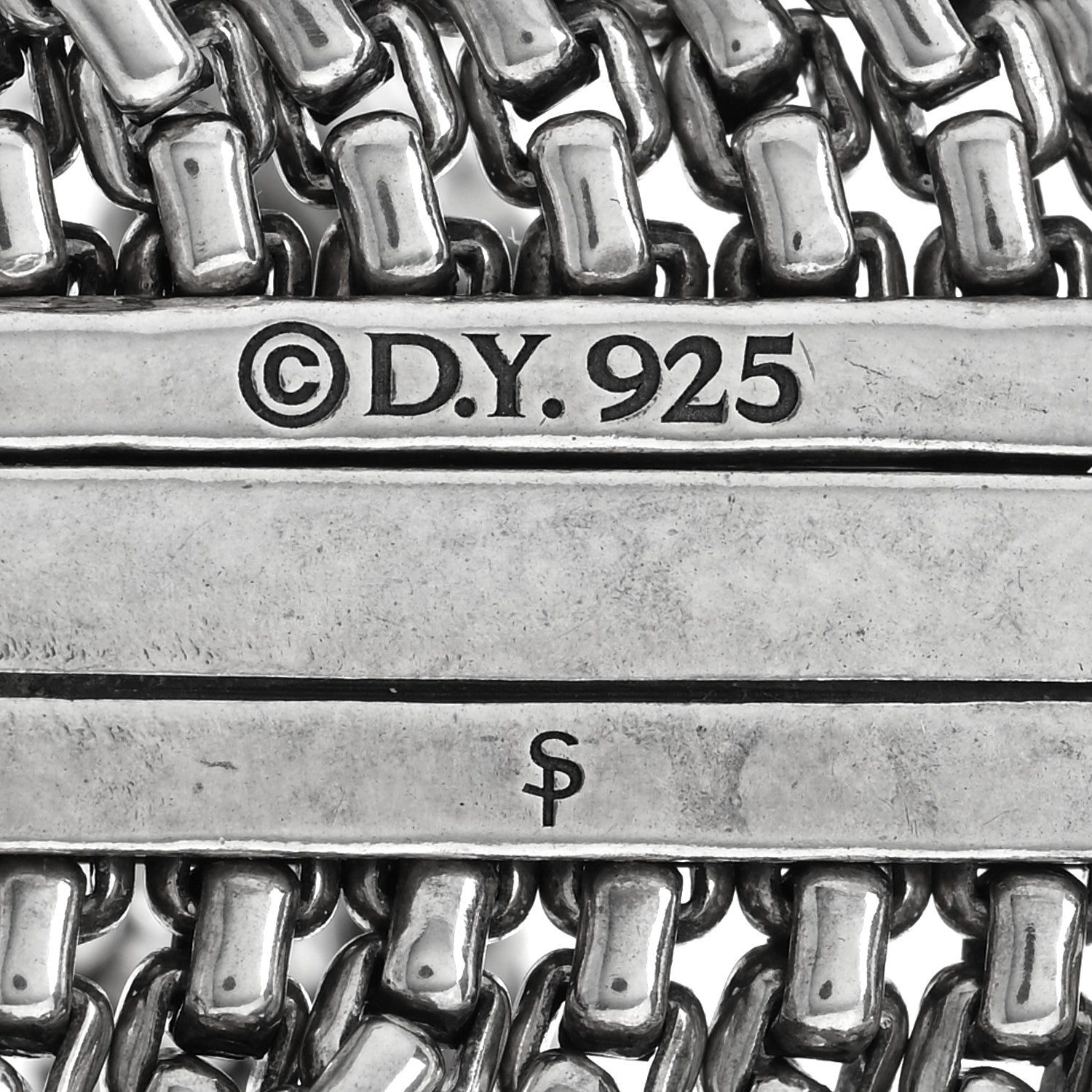 David Yurman Sterling Silver Multi-Row Box Chain Bracelet 3 of 3