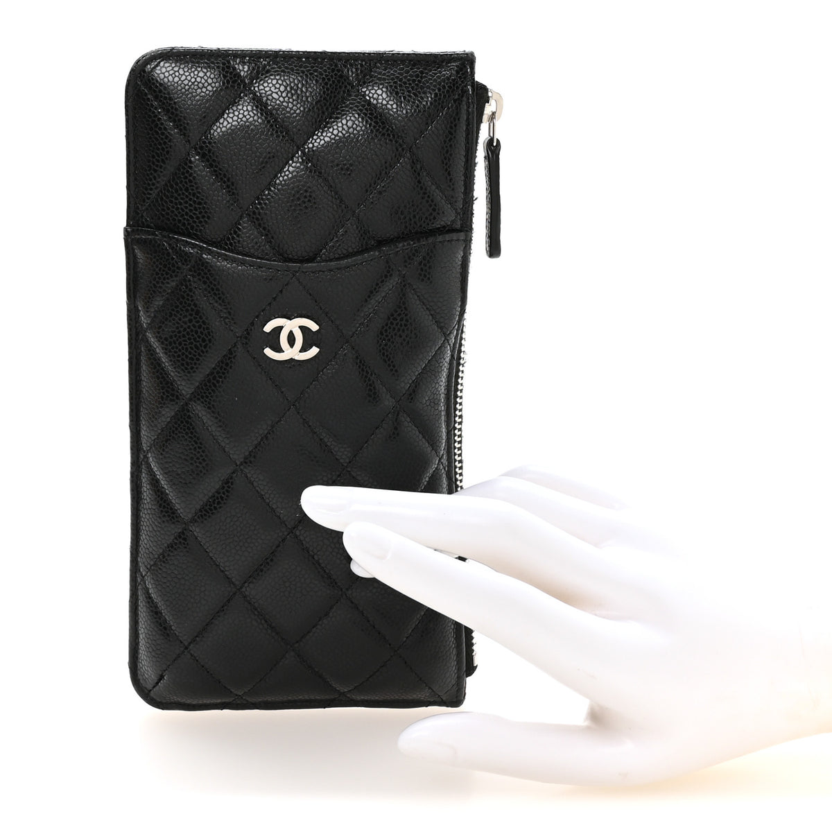 Chanel Caviar Quilted Classic iPhone Pouch Black 2 of 8