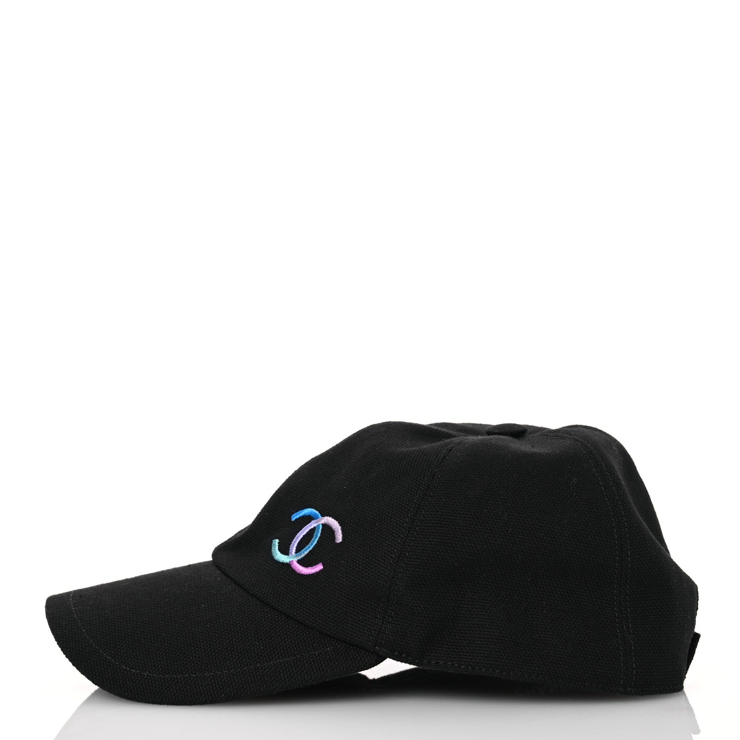 Chanel Cotton CC Cap Hat Black Multicolor 4 of 9