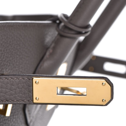 Hermes Taurillon Clemence Birkin 35 Etain 26 of 41