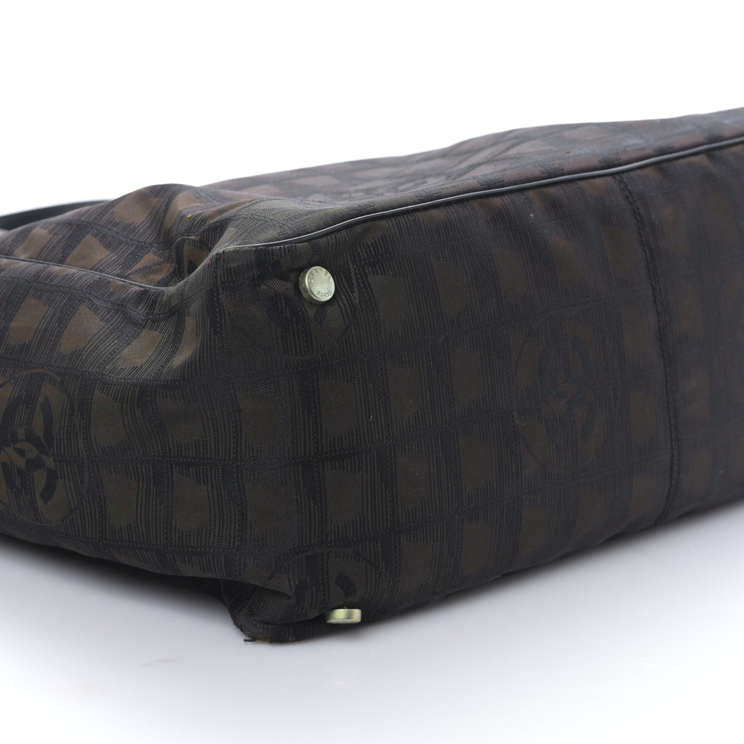Chanel Nylon Large Travel Tote Brown 8 of 9