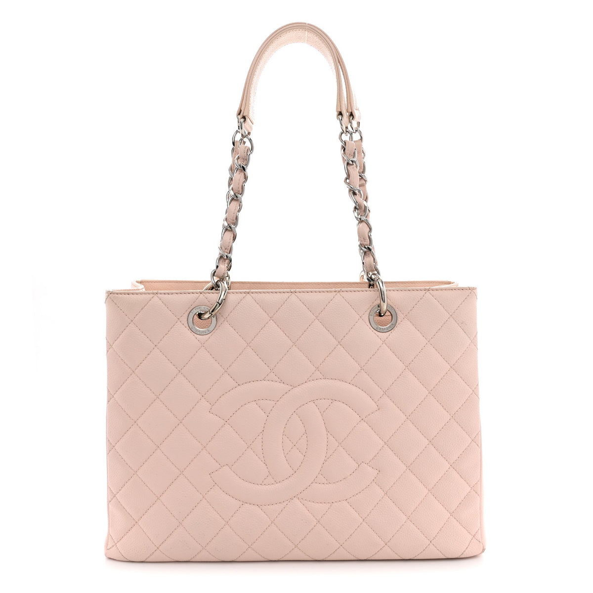 Chanel Caviar Quilted Grand Shopping Tote GST Light Pink 1 of 13