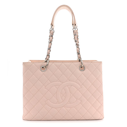 Chanel Caviar Quilted Grand Shopping Tote GST Light Pink 1 of 13