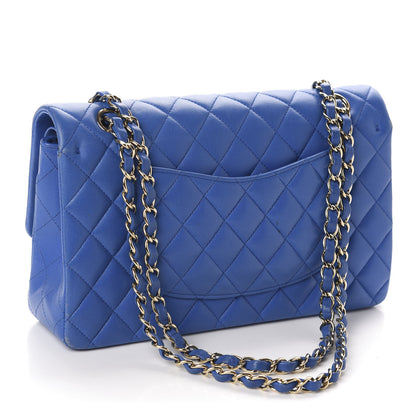 Chanel Lambskin Quilted Medium Double Flap Blue 4 of 16