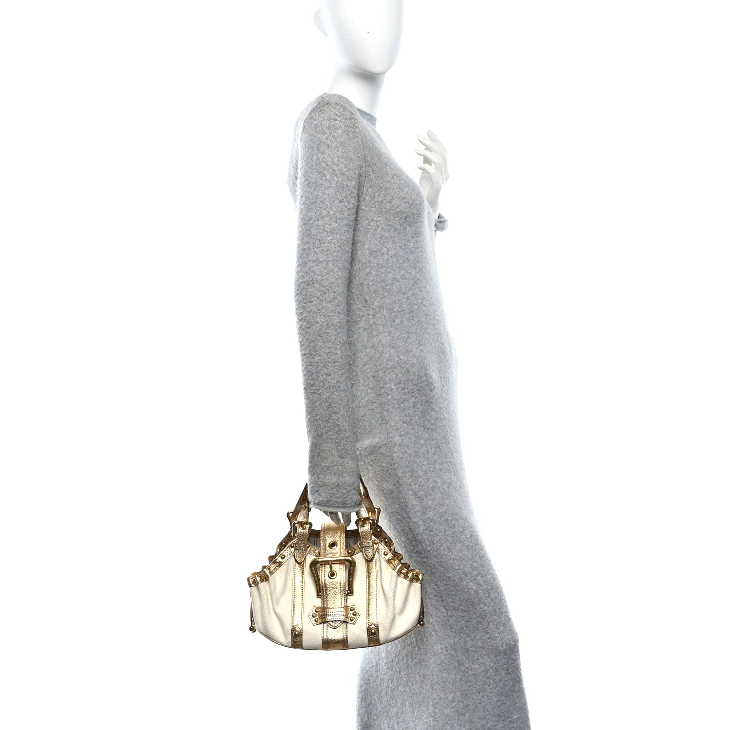Louis Vuitton Antigua Theda GM Ecru Gold 2 of 10