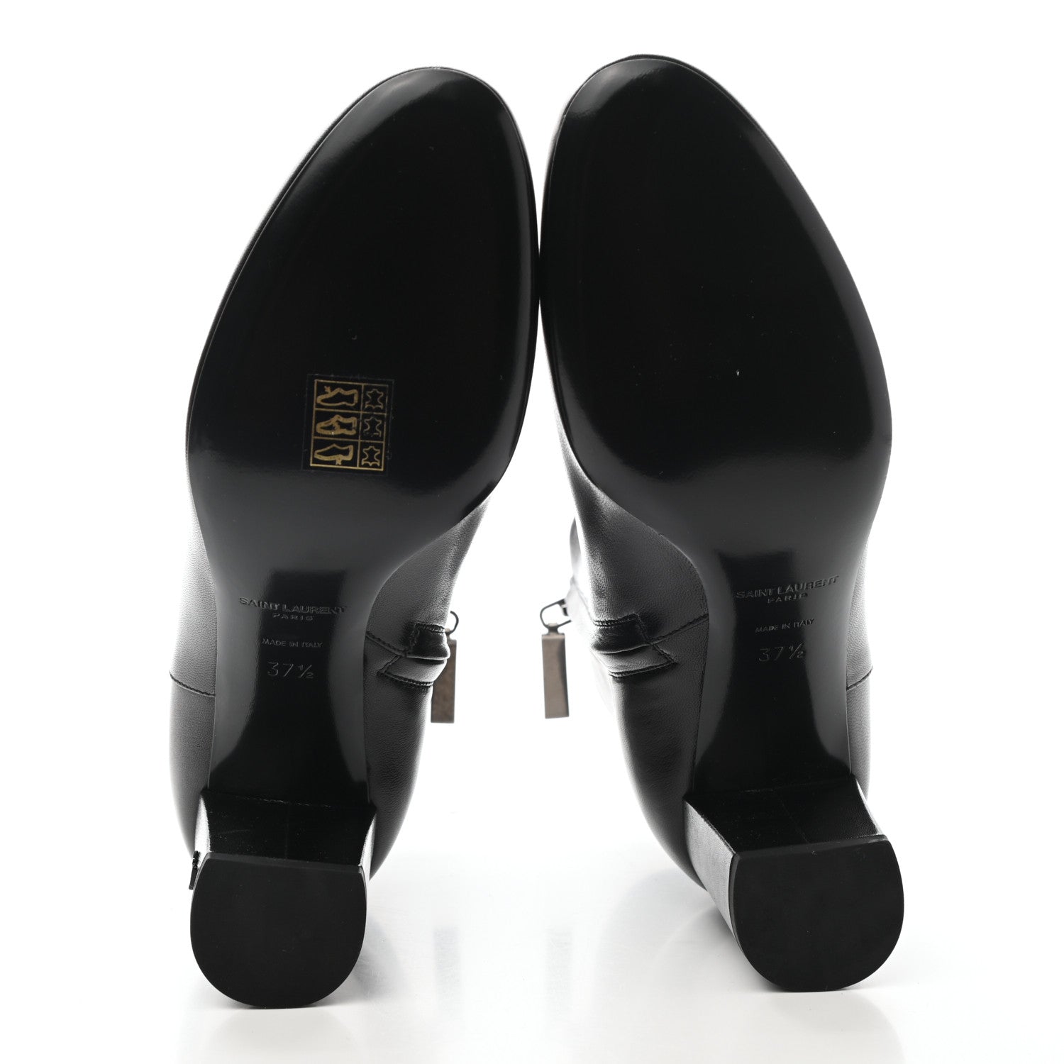 Saint Laurent Calfskin Loulou 70 Ankle Boots 37.5 Black 4 of 7