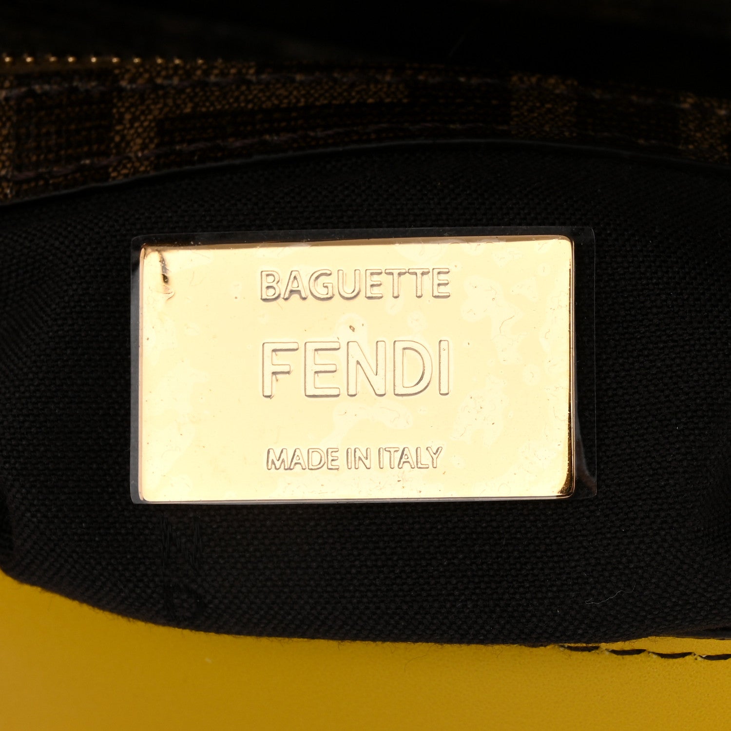 Fendi Glazed Fabric FF 1974 Hairdo Girls Inlay Baguette Mogano Panna Multicolor 6 of 10