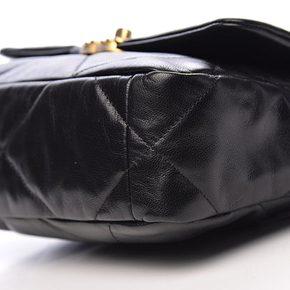 Chanel Goatskin Quilted Medium 19 Flap Black 9 of 11