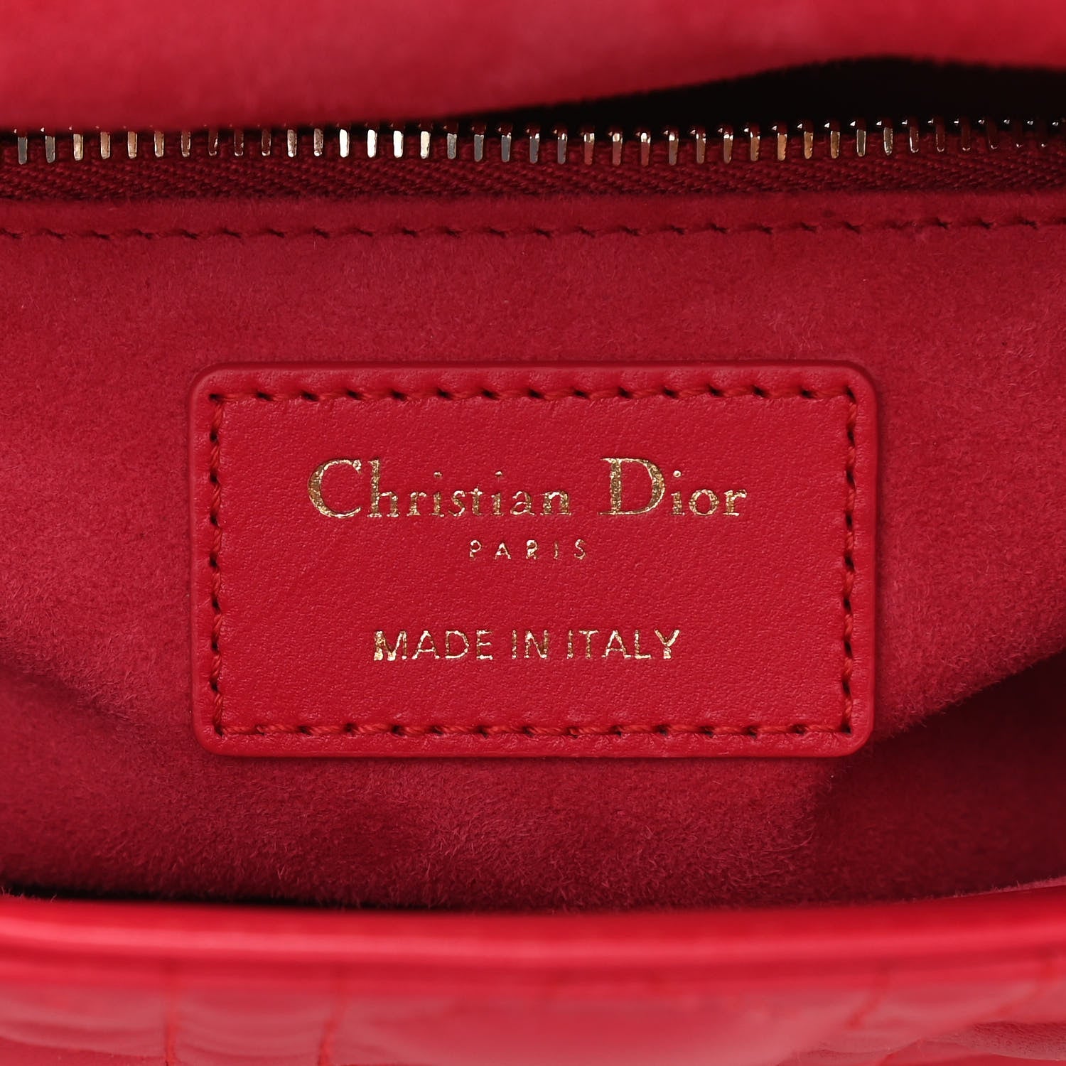 Christian Dior Lambskin Cannage Small My ABCDior Lady Dior Red 6 of 10
