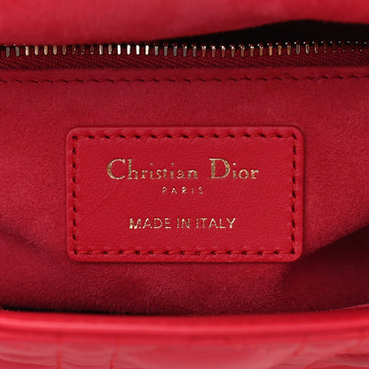 Christian Dior Lambskin Cannage Small My ABCDior Lady Dior Red 6 of 10