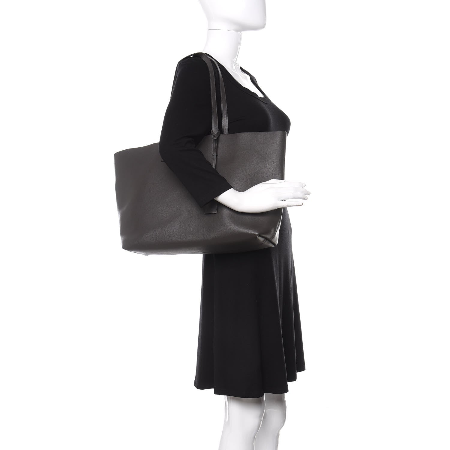 Saint Laurent Calfskin Large Shopping Tote Asphalt 2 of 18