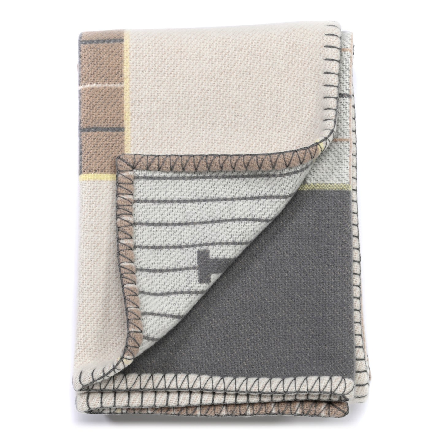 Wool Cashmere Avalon Passe-Passe Blanket Naturel