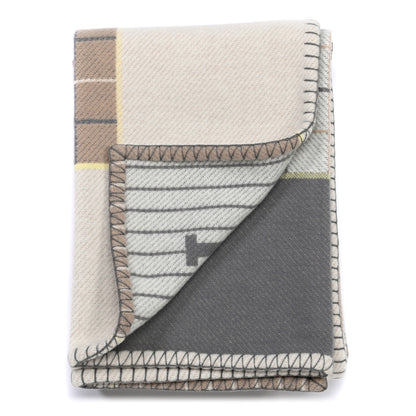 Hermes Wool Cashmere Avalon Passe-Passe Blanket Naturel 3 of 6