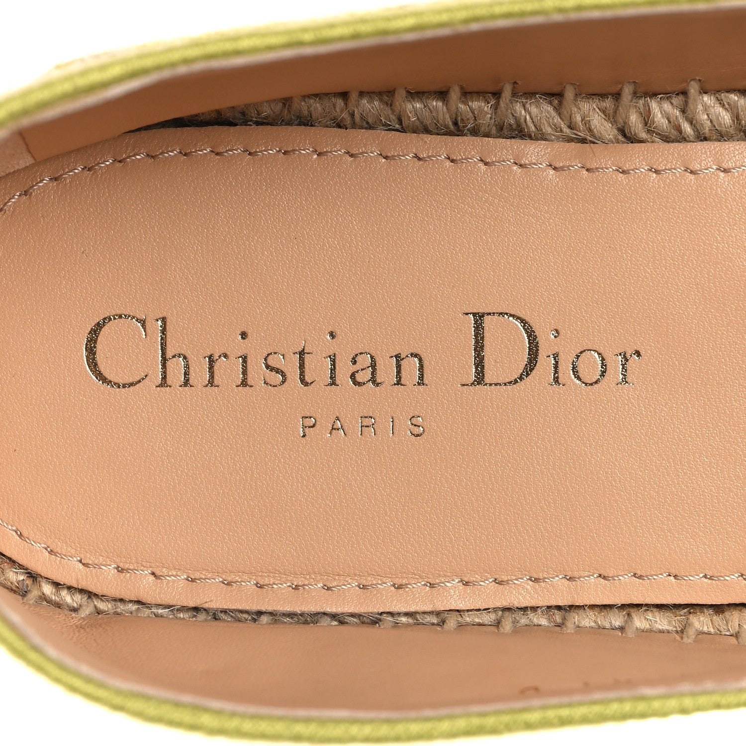 Christian Dior Embroidered Toile De Jouy Granville Espadrille 41 Off White Green 9 of 9