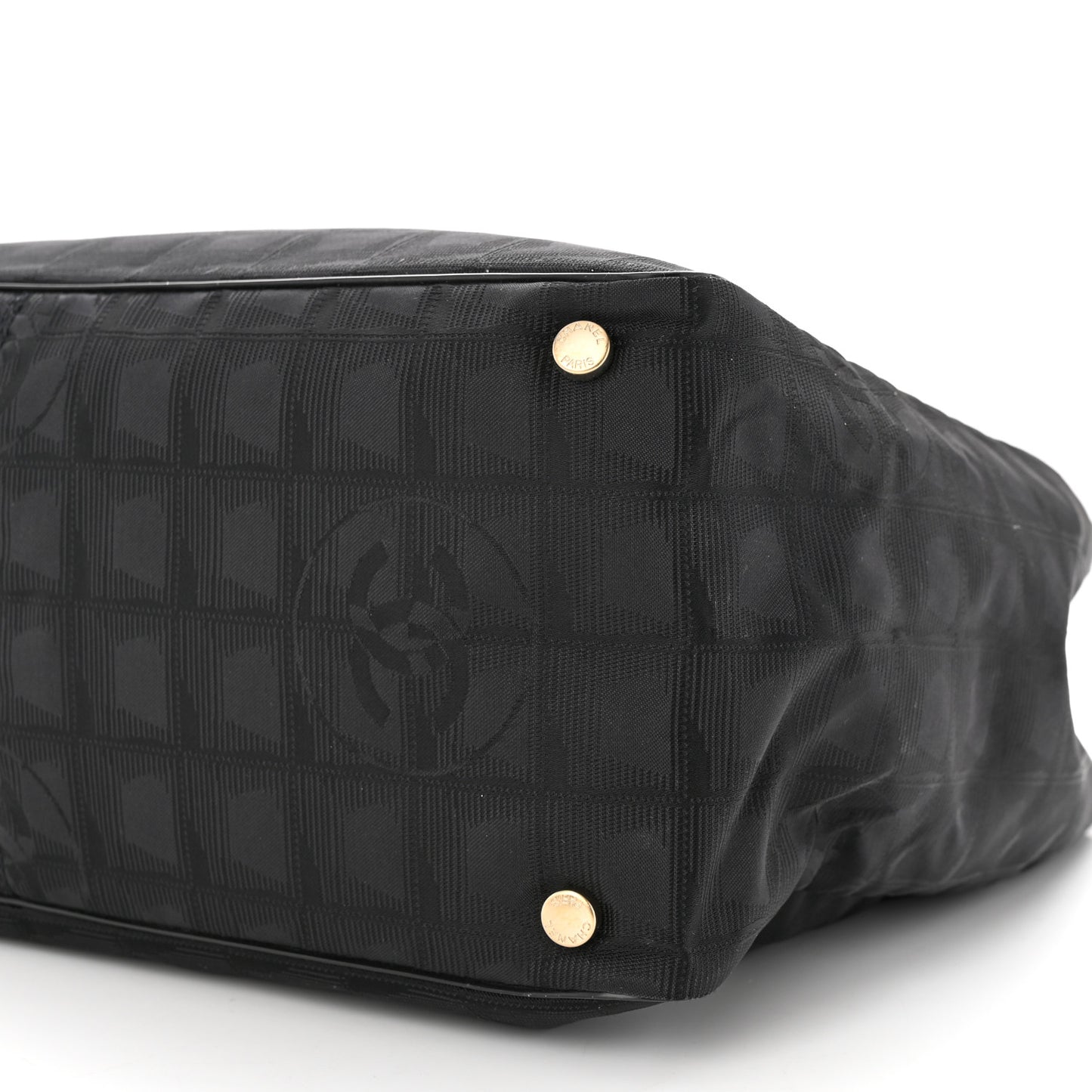 Nylon Large Travel Tote Black