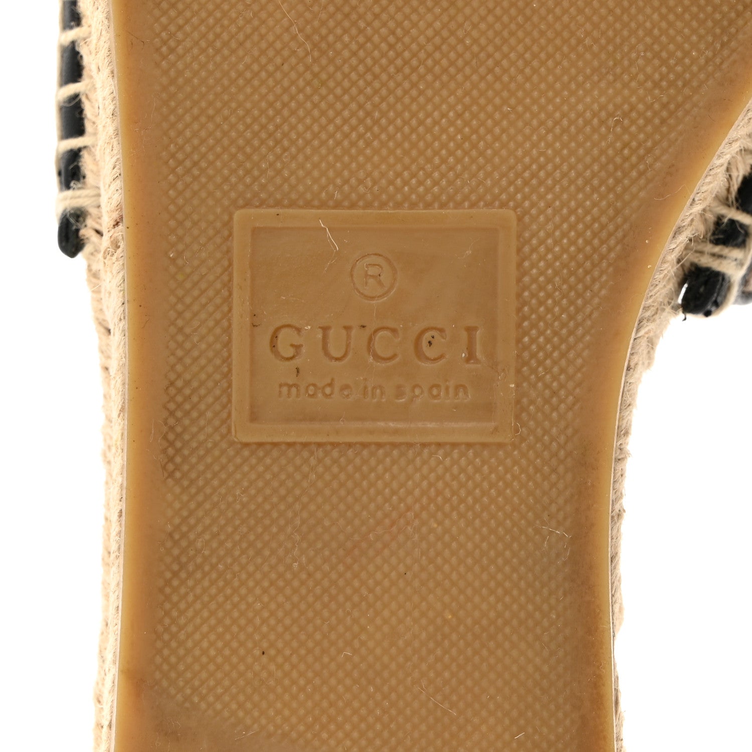 Gucci Monogram Matelasse GG Marmont Espadrille 20mm Slide Sandals 40 Beige Ebony Black 8 of 9