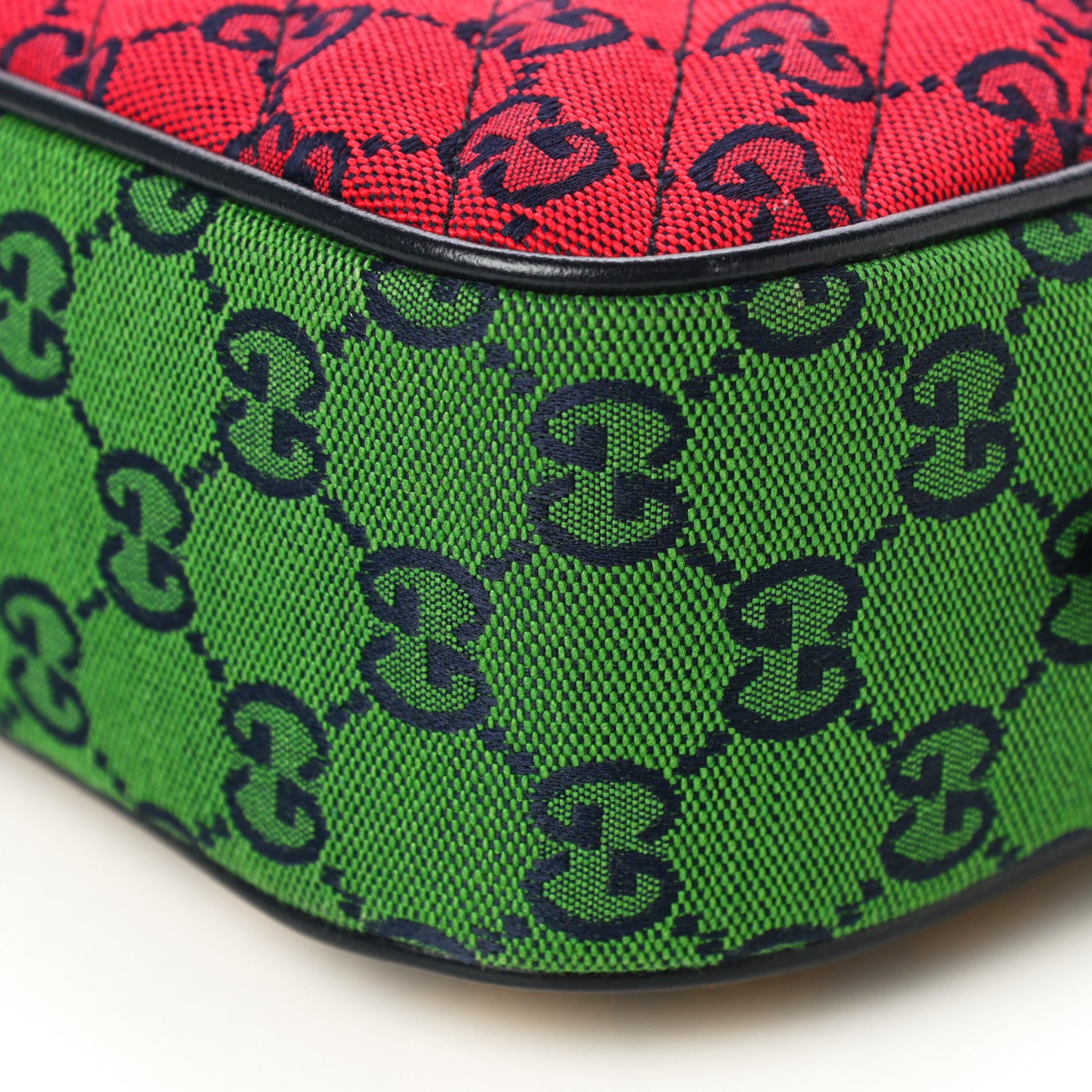 Gucci Monogram Multicolor Matelasse Diagonal Small GG Marmont Chain Shoulder Bag Red Blue Yellow Green Pink 10 of 10