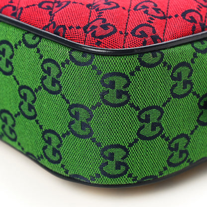 Gucci Monogram Multicolor Matelasse Diagonal Small GG Marmont Chain Shoulder Bag Red Blue Yellow Green Pink 10 of 10