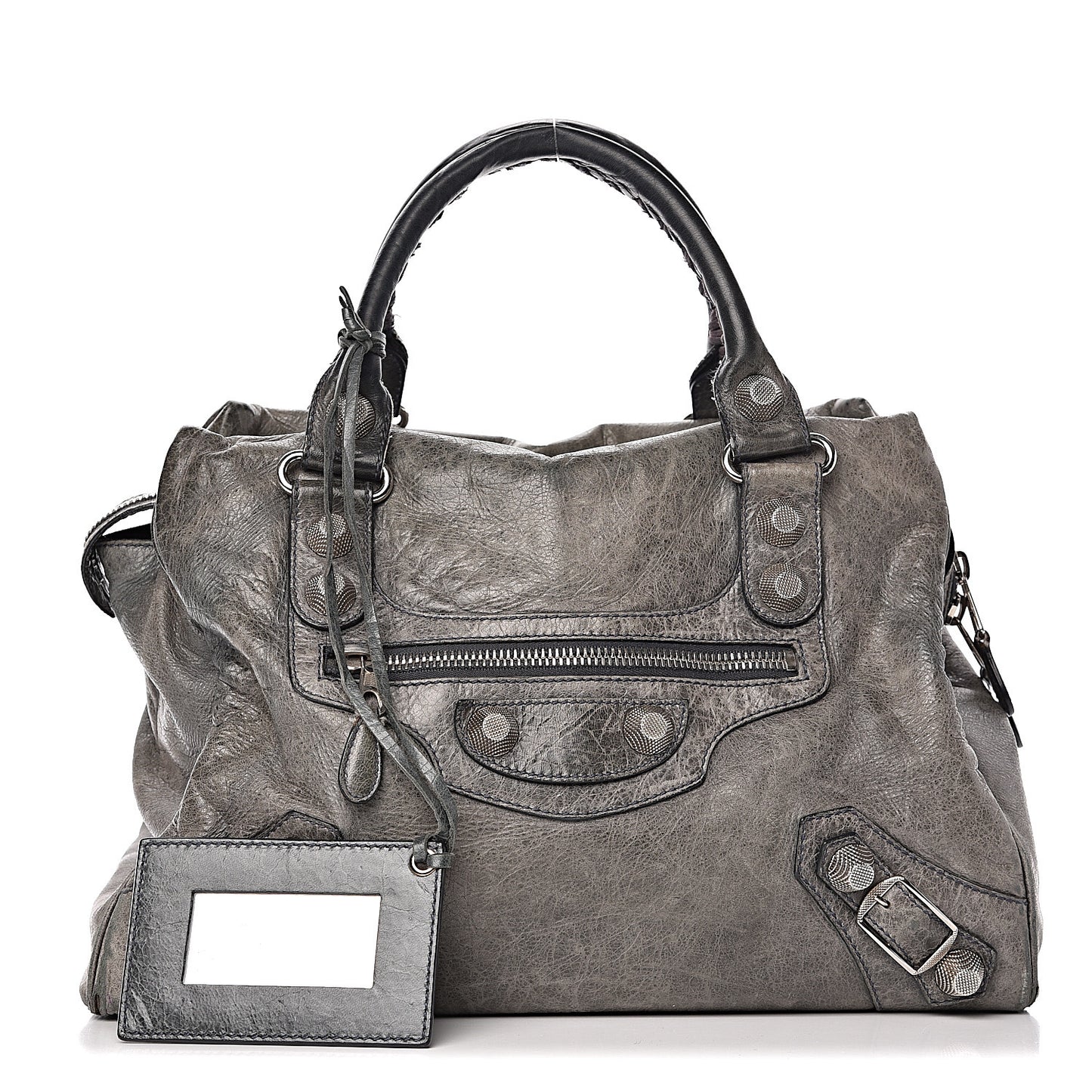 Agneau Giant 21 Silver Hardware Mid Day Grey