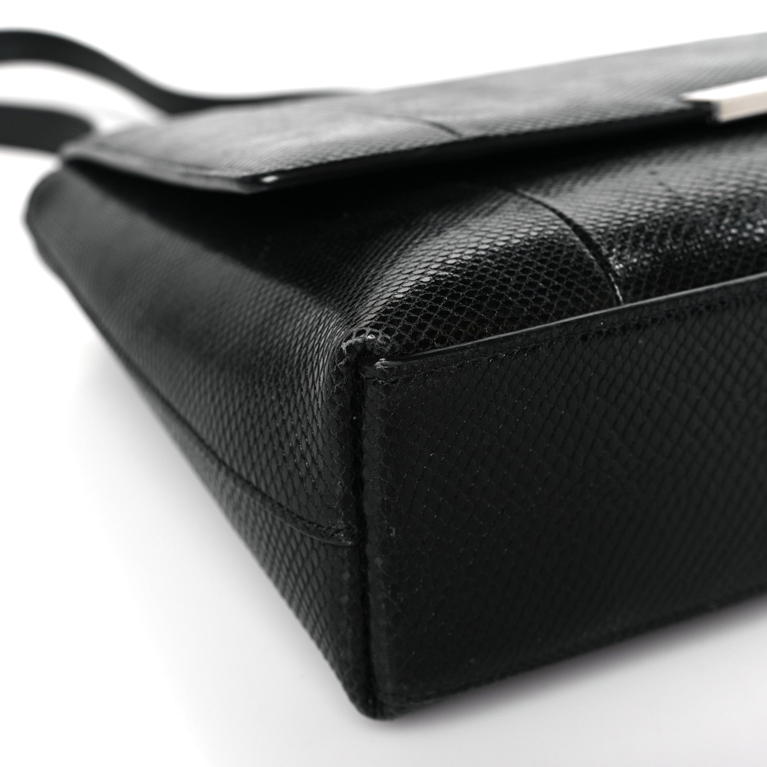 Saint Laurent Snakeskin Le 90 Shoulder Bag Black 8 of 9